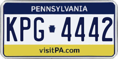 PA license plate KPG4442