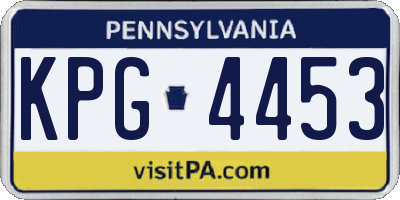 PA license plate KPG4453