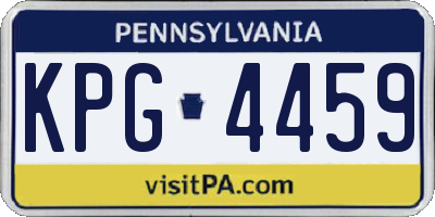 PA license plate KPG4459