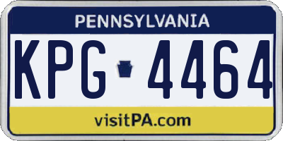 PA license plate KPG4464