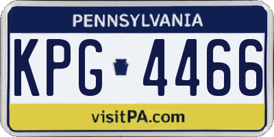 PA license plate KPG4466