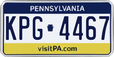 PA license plate KPG4467