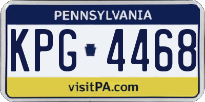 PA license plate KPG4468