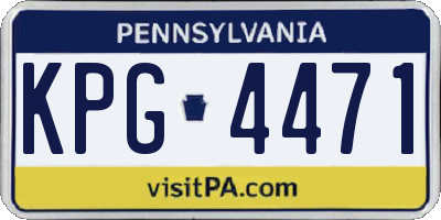 PA license plate KPG4471