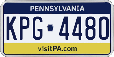 PA license plate KPG4480