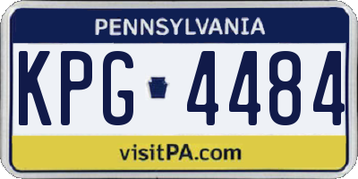 PA license plate KPG4484