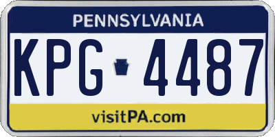 PA license plate KPG4487