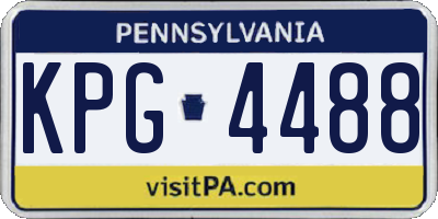 PA license plate KPG4488