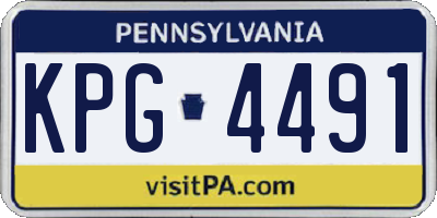 PA license plate KPG4491