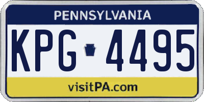 PA license plate KPG4495
