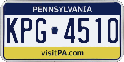 PA license plate KPG4510