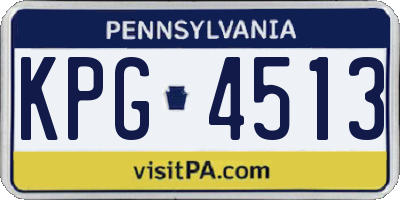 PA license plate KPG4513