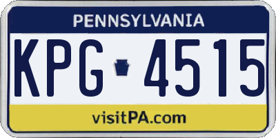 PA license plate KPG4515