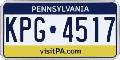 PA license plate KPG4517
