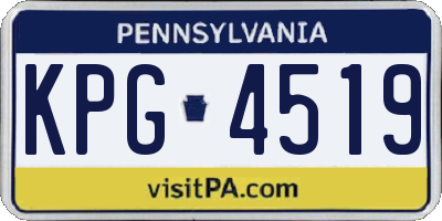 PA license plate KPG4519