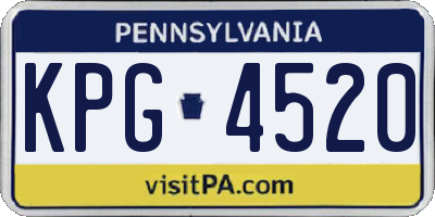 PA license plate KPG4520