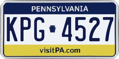 PA license plate KPG4527