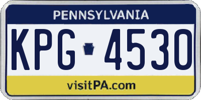 PA license plate KPG4530