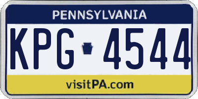 PA license plate KPG4544