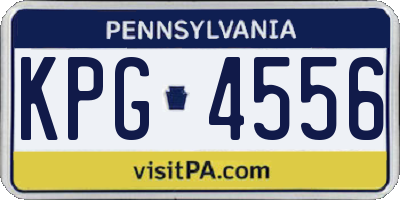 PA license plate KPG4556