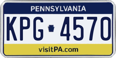 PA license plate KPG4570
