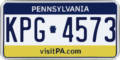 PA license plate KPG4573