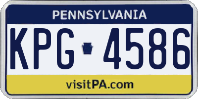 PA license plate KPG4586