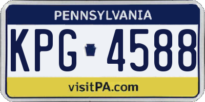 PA license plate KPG4588