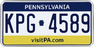 PA license plate KPG4589