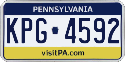 PA license plate KPG4592