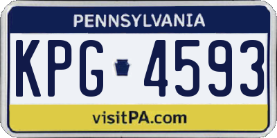 PA license plate KPG4593