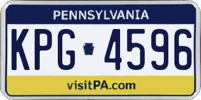 PA license plate KPG4596