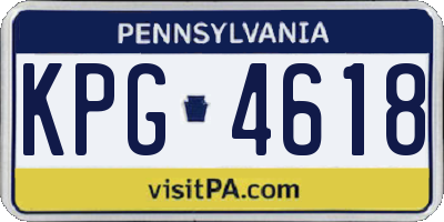 PA license plate KPG4618