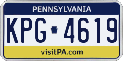 PA license plate KPG4619