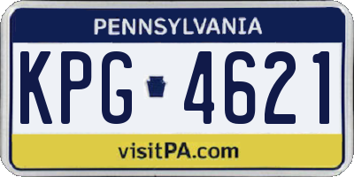 PA license plate KPG4621
