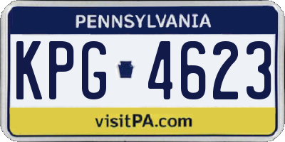 PA license plate KPG4623