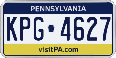 PA license plate KPG4627