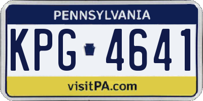 PA license plate KPG4641