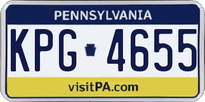 PA license plate KPG4655