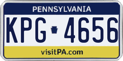 PA license plate KPG4656