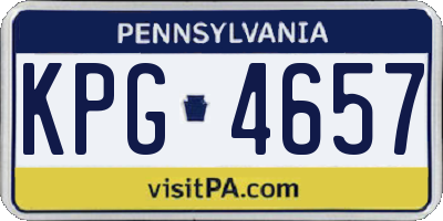 PA license plate KPG4657