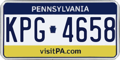 PA license plate KPG4658