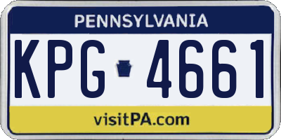 PA license plate KPG4661