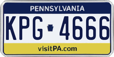 PA license plate KPG4666
