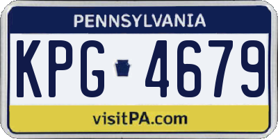 PA license plate KPG4679