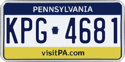 PA license plate KPG4681