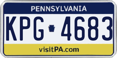PA license plate KPG4683