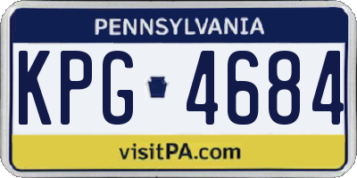 PA license plate KPG4684