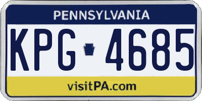 PA license plate KPG4685