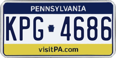PA license plate KPG4686